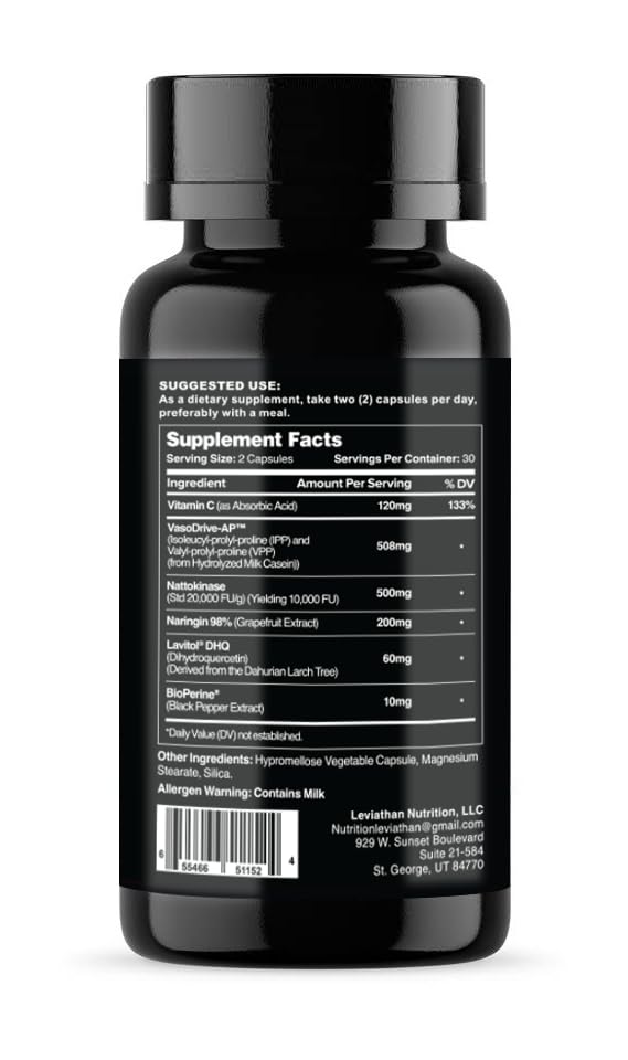 Leviathan Nutrition Hemo Flow capsules array for easy daily supplementation.