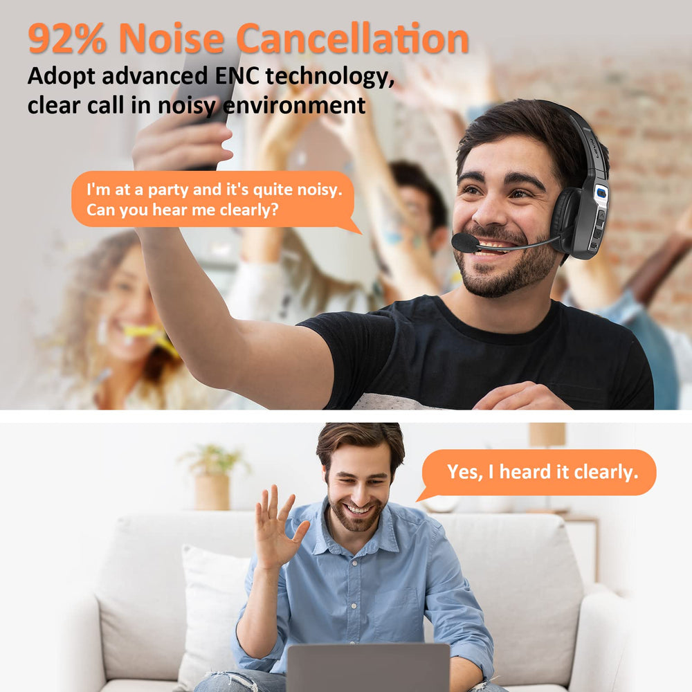 LEVN AI noise-cancelling technology reducing ambient noise for clearer calls.