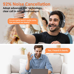 LEVN AI noise-cancelling technology reducing ambient noise for clearer calls.