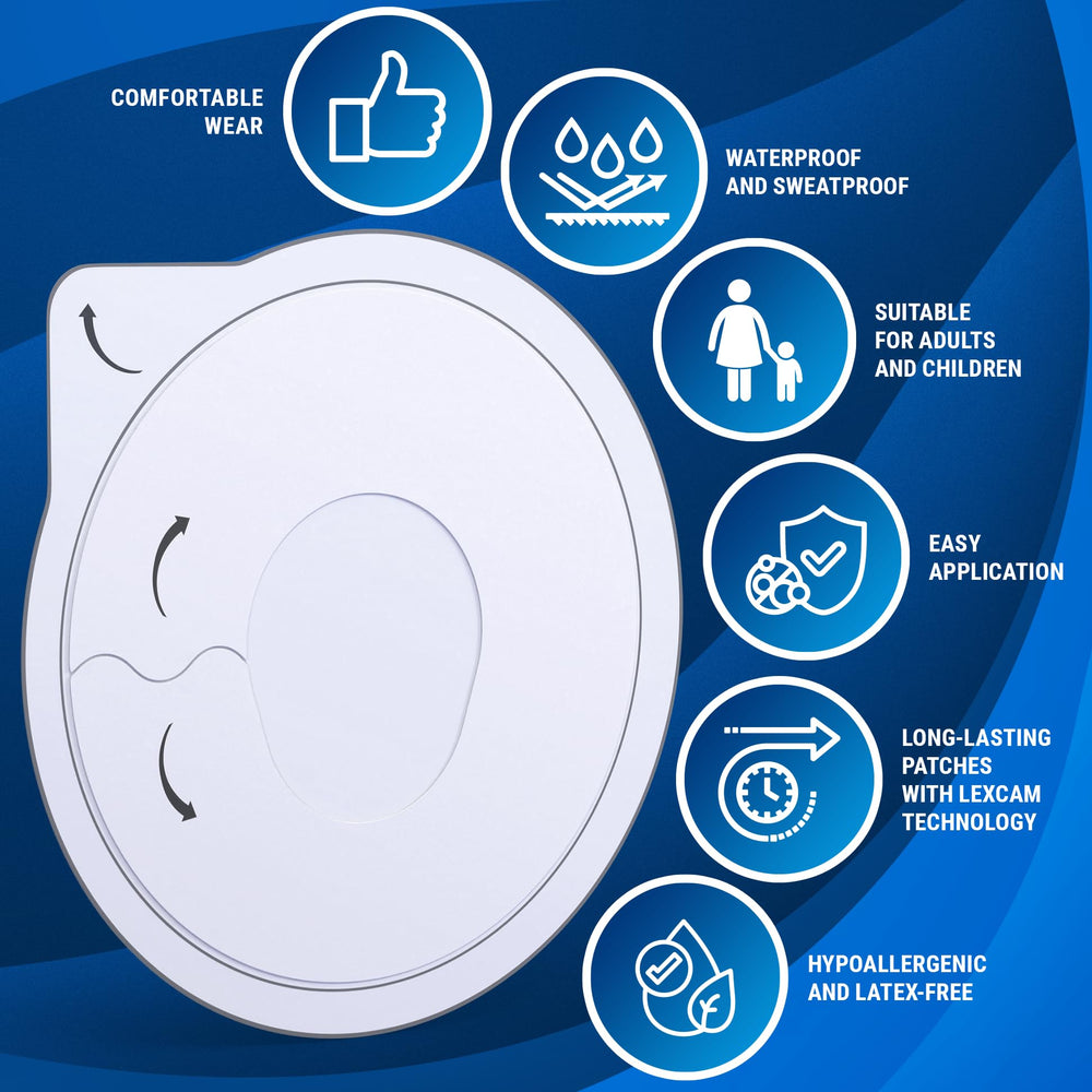 Hypoallergenic latex-free Lexcam patch is gentle on sensitive skin