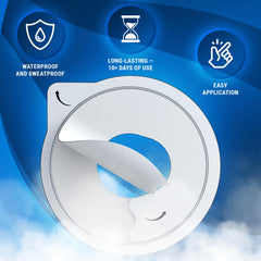 Lexcam transparent overpatch keeps skin discreet while protecting adhesive