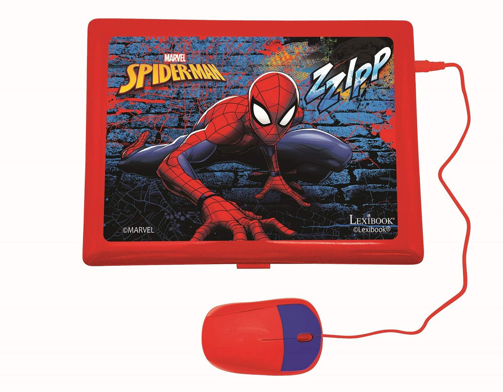 LEXiBOOK Spider-Man keyboard view showing kid-friendly input for typing practice.