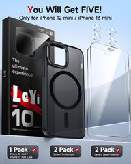 LeYi iPhone 12 Mini case shows MagSafe compatibility for easy charging.