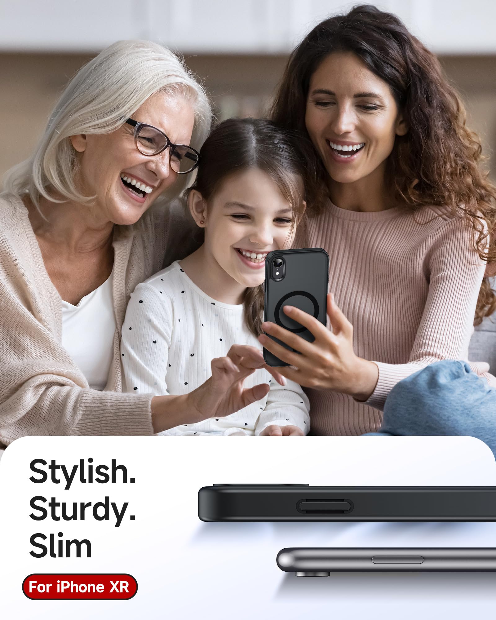 LeYi iPhone XR case with air cushion corners absorbing shocks