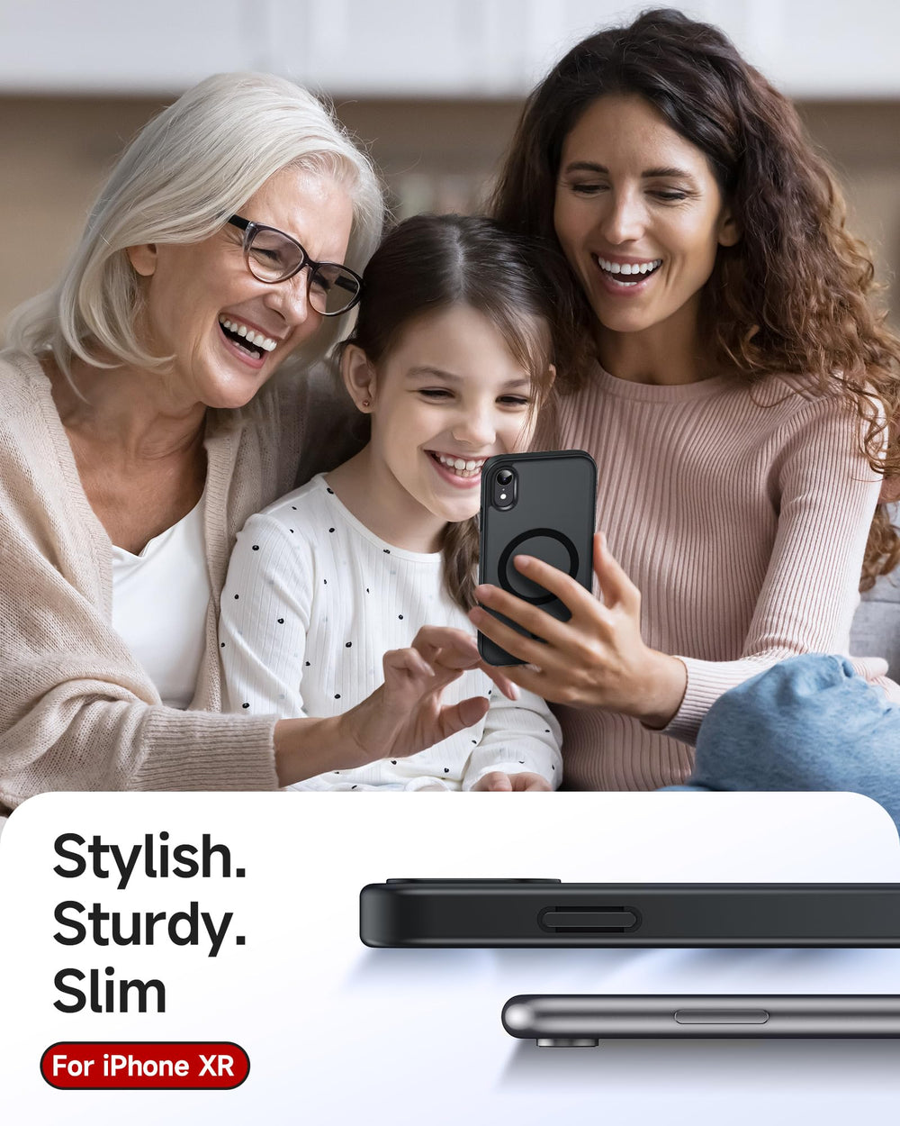 LeYi iPhone XR case with air cushion corners absorbing shocks