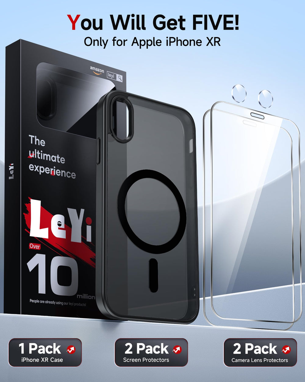 LeYi iPhone XR case MagSafe mount demonstrating effortless charging alignment