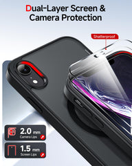 LeYi iPhone XR screen protectors pair guarding the display