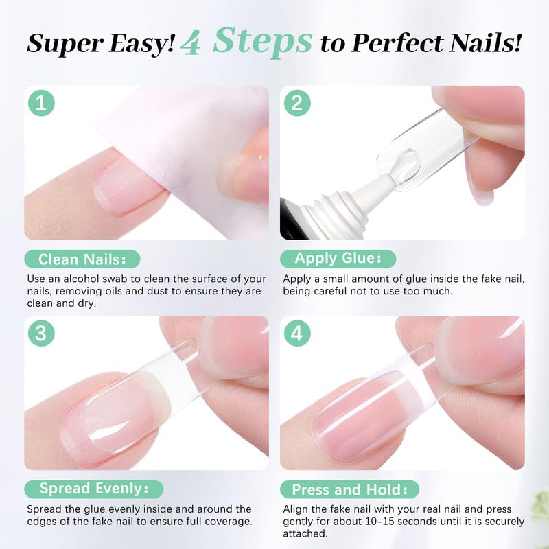 LEYKOSH 2x10g pack glue for value and ready-to-use nails.