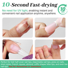 LEYKOSH safe-formula nail glue with low odor for comfortable use.