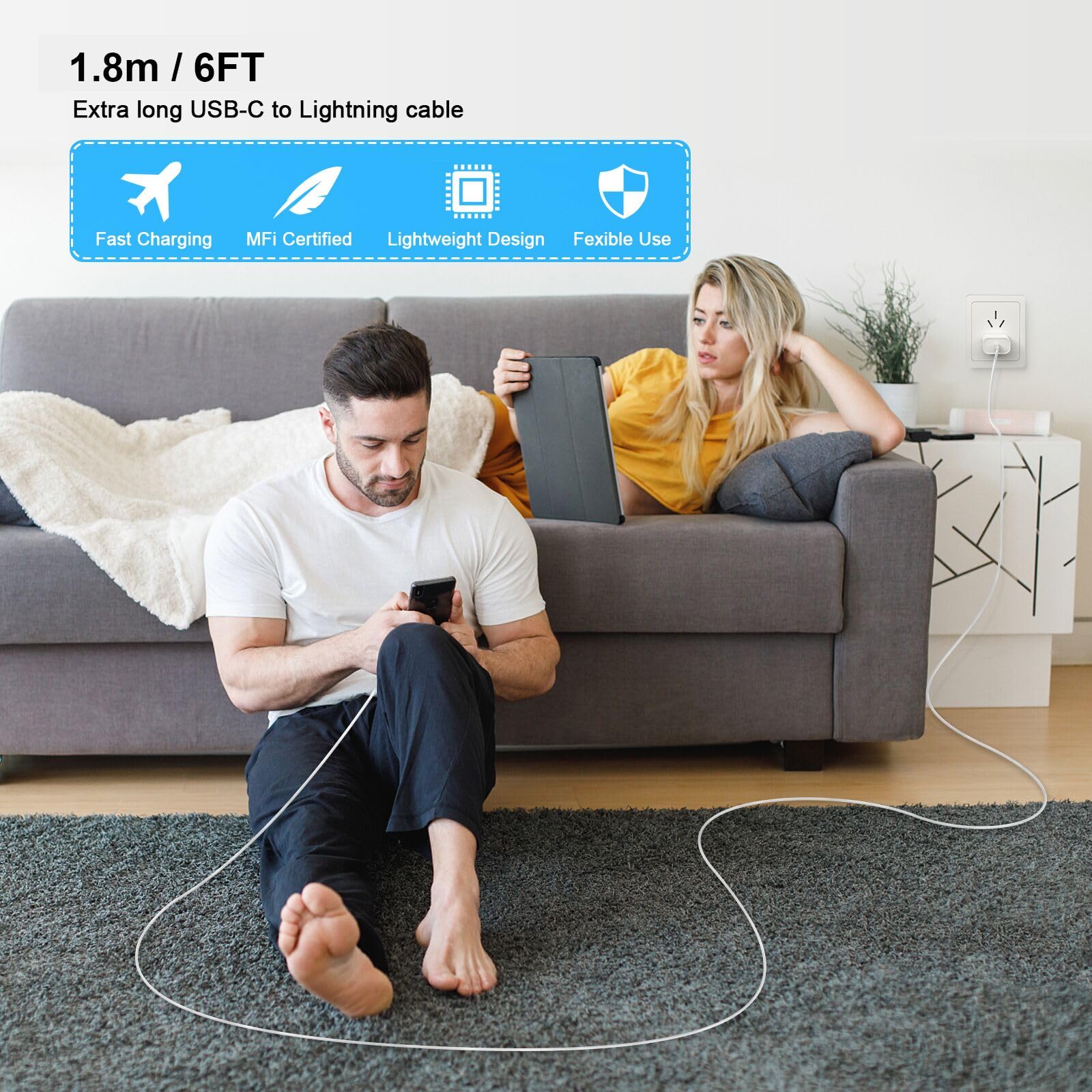 lezaface compact travel charger fits in bag easily