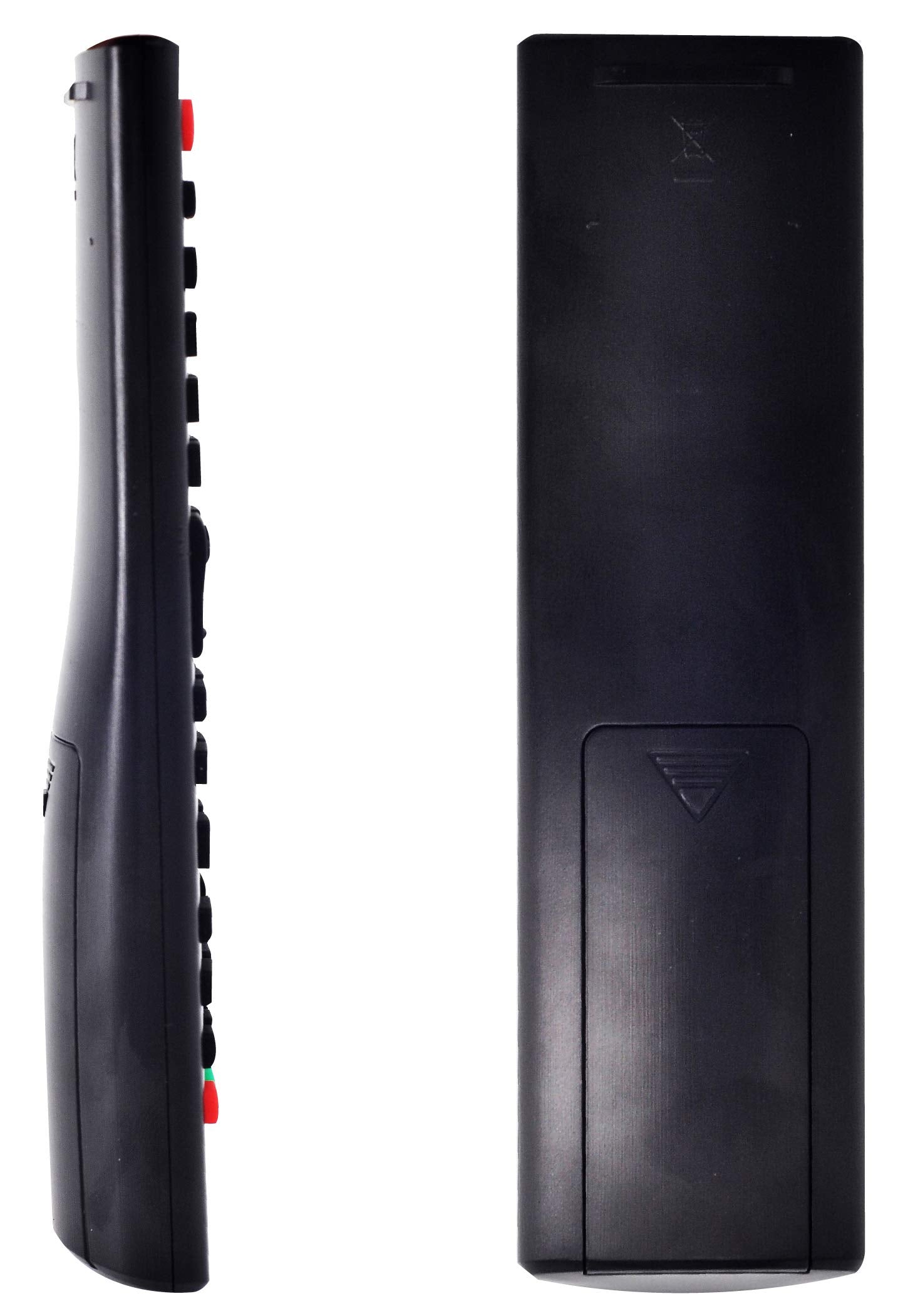 Battery compartment of LG AKB75095307 remote exposed for AAA batteries