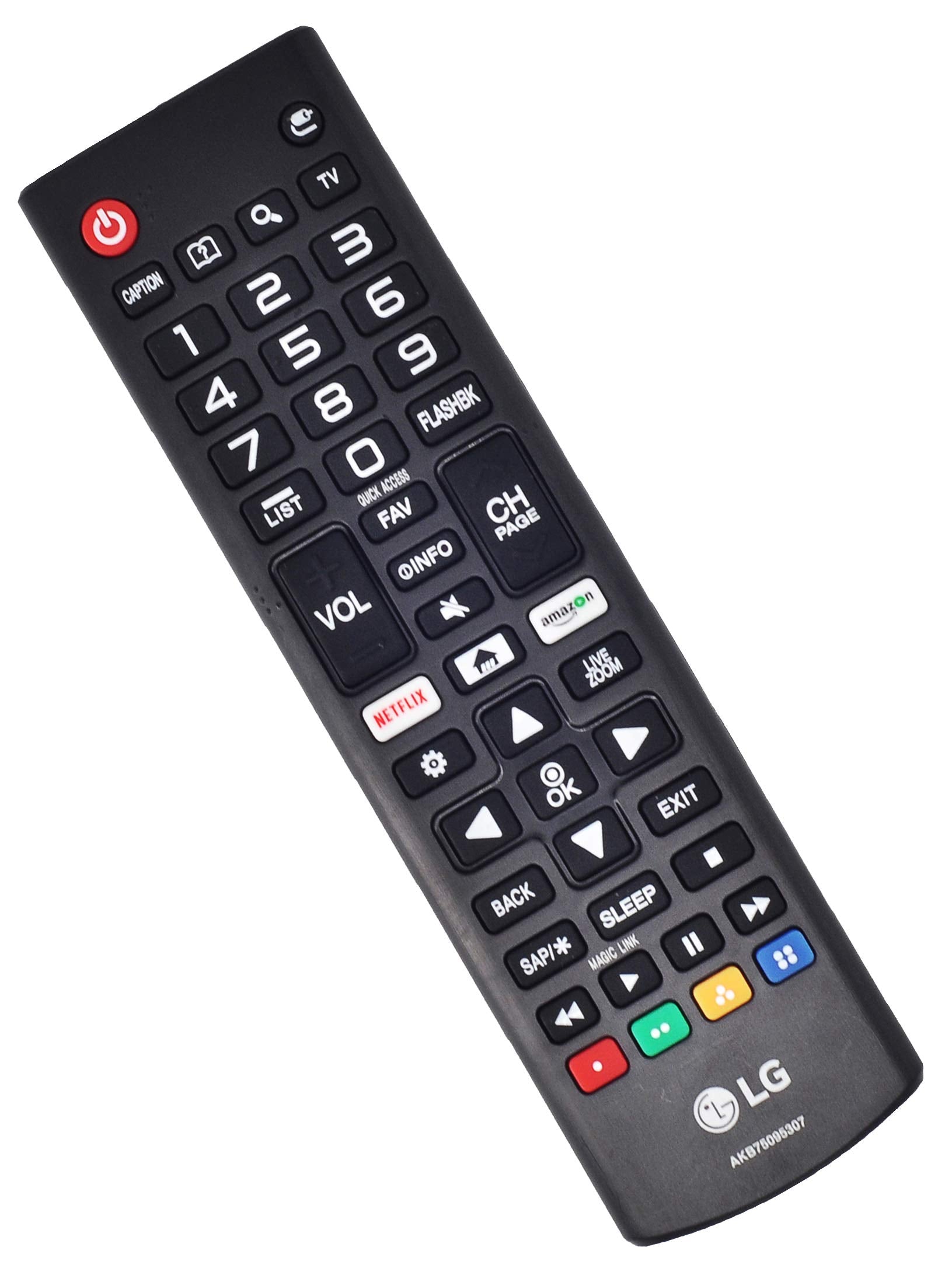 LG AKB75095307 remote side buttons for quick navigation