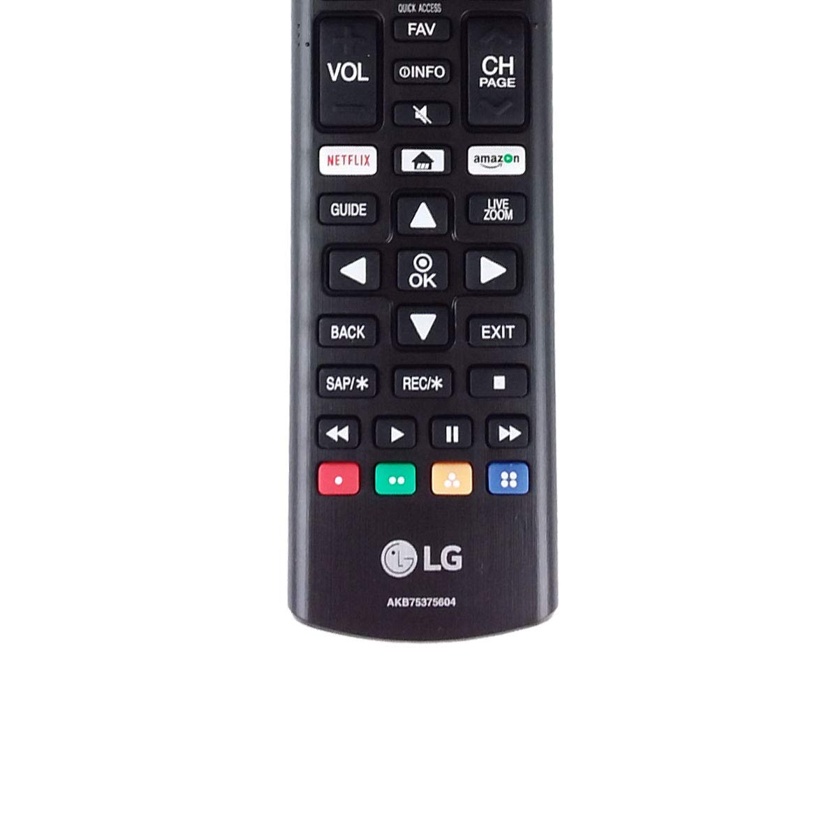 LG AKB75375604 remote compatibility label, fits many LG TV models