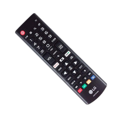 LG AKB75375604 remote side view, compact ergonomic design