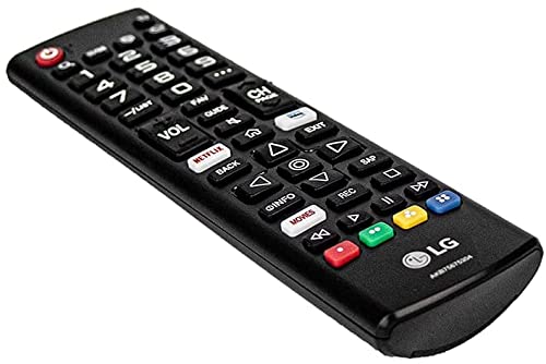 LG AKB75675304 remote battery compartment open for easy AAA replacement.