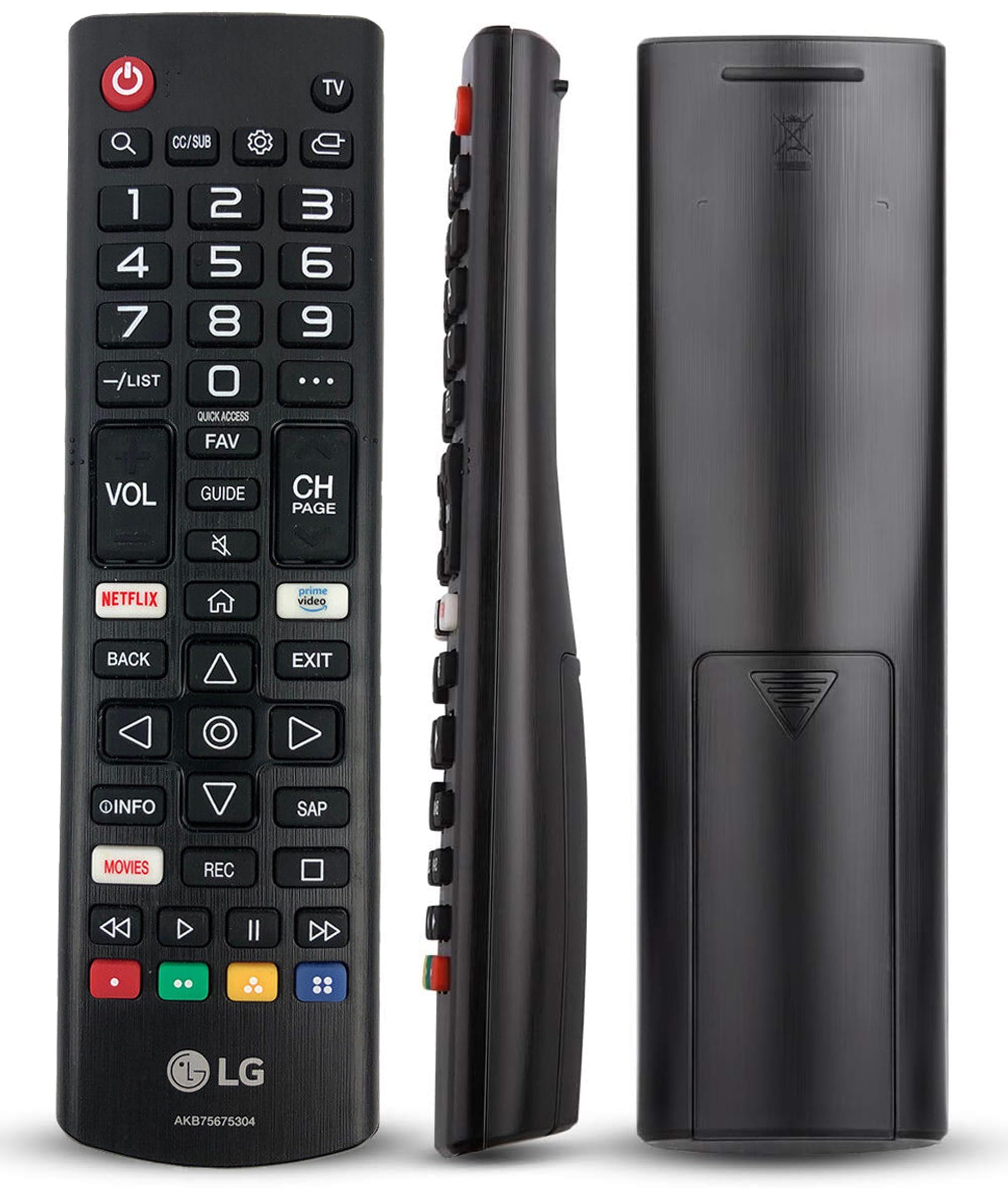 LG AKB75675304 remote compatibility list illustrates wide model support.