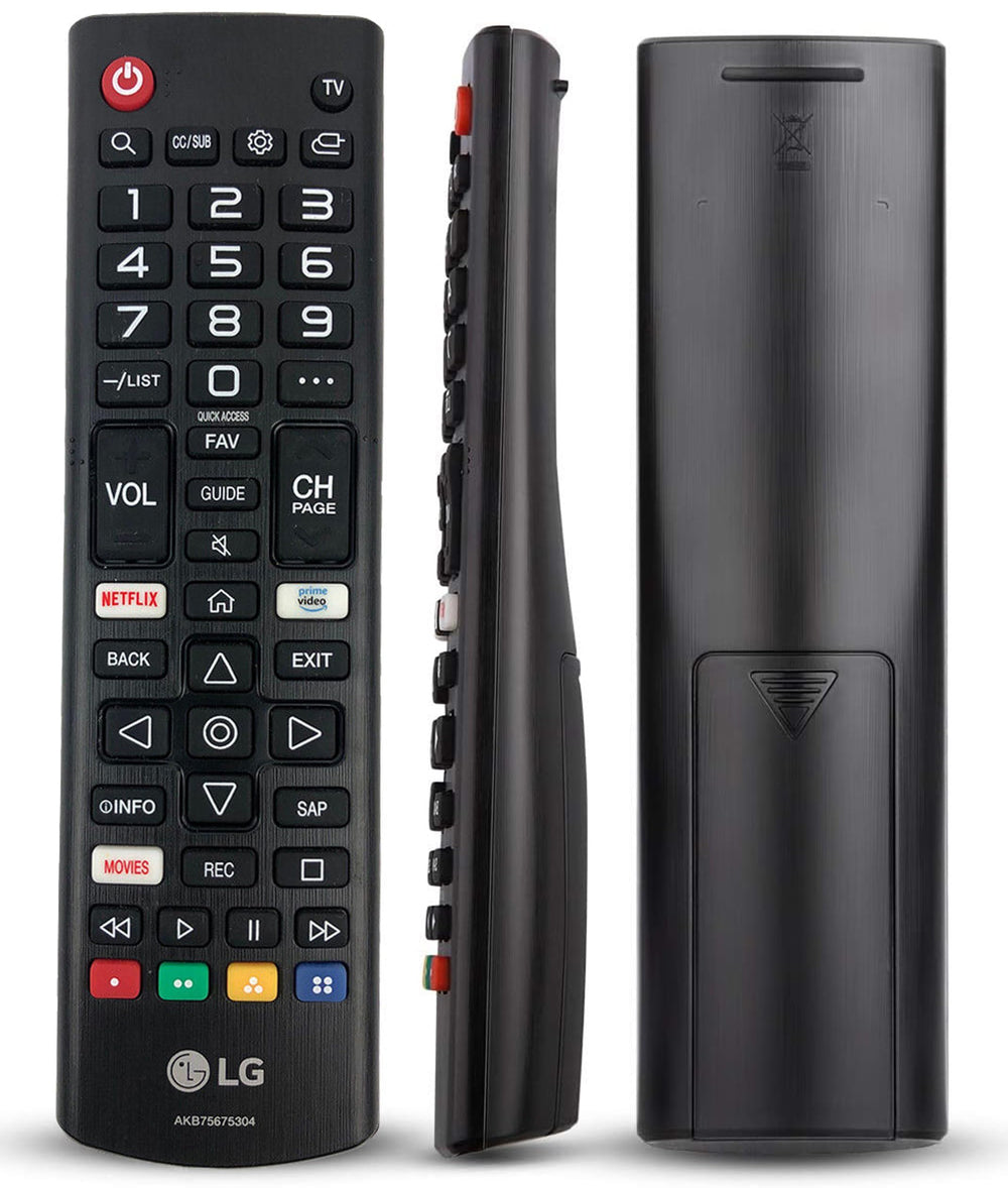 LG AKB75675304 remote compatibility list illustrates wide model support.