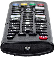 LG AKB75675304 remote keys close-up highlighting clearly labeled buttons.