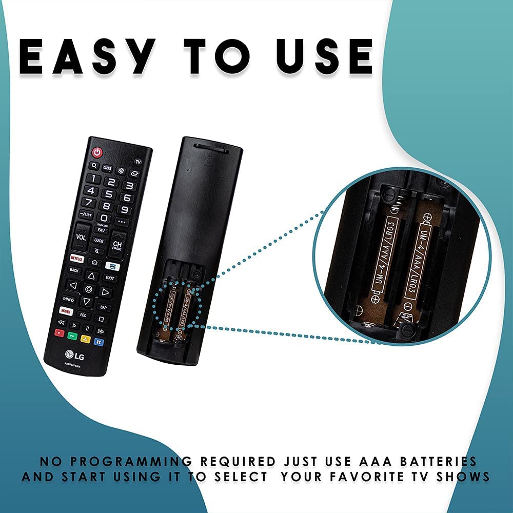LG AKB75675304 remote with TV demonstrates broad compatibility and quick setup.