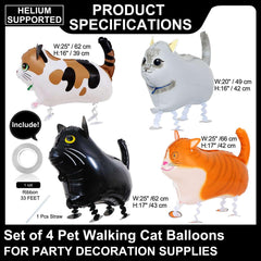 LHOAVWE black cat foil balloon provides bold contrast for animal-themed celebrations.