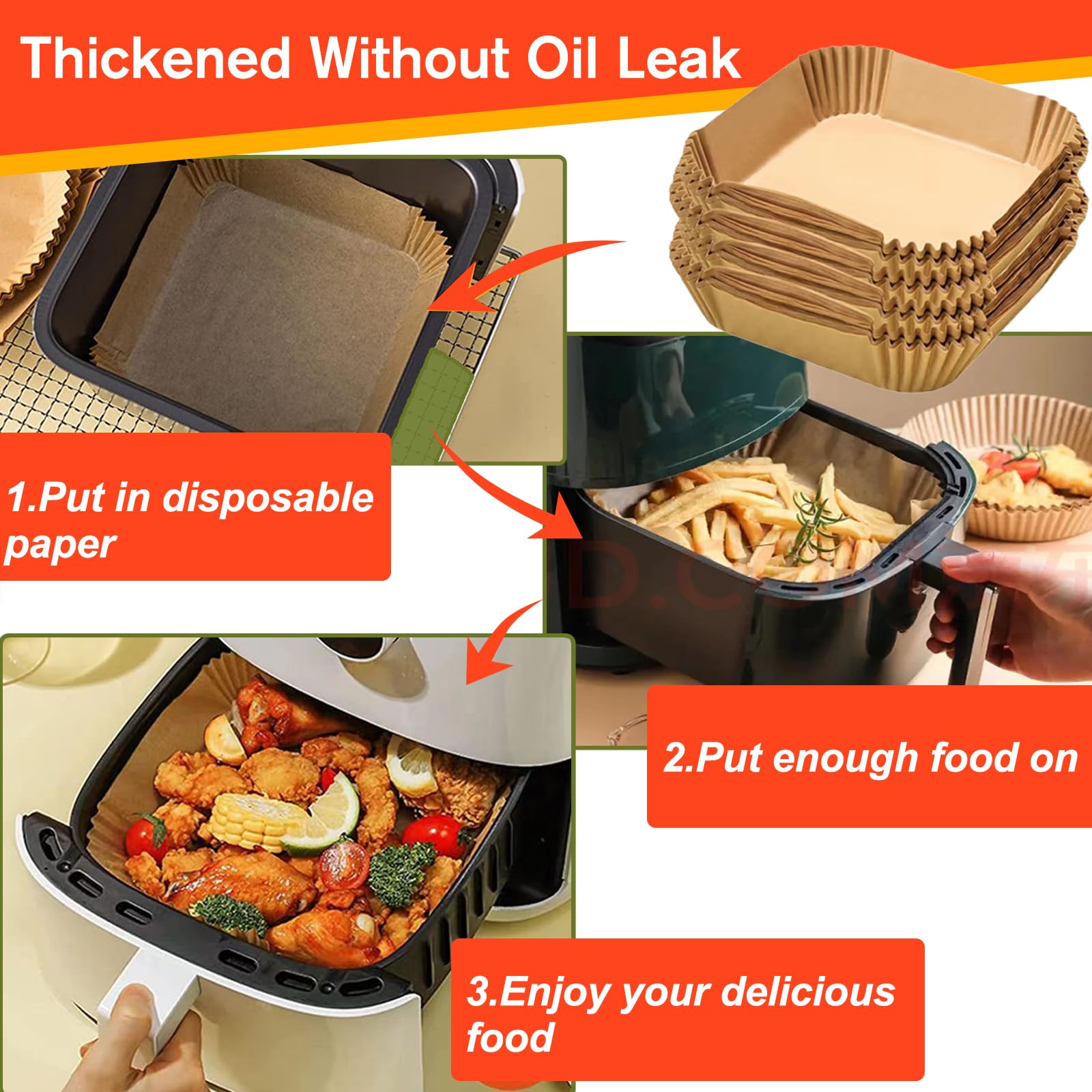 LHSHAD disposable liners simplify cleanup after baking, roasting, or frying.