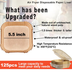 LHSHAD 125-piece pack of mini liners for quick replacements.