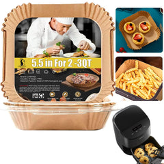 LHSHAD small air fryer liners with square bowl shape for easy cleanup.