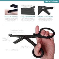 LI JIU trauma shears black titanium coating resists corrosion for reliable service.