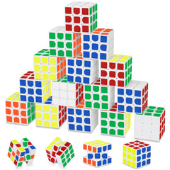 Libay mini-cubes 20-pack assembled: colorful brain-teaser for party favors and problem-solving play.