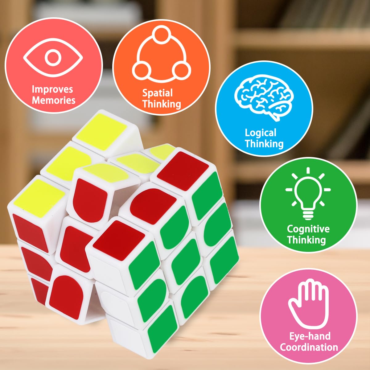 Libay mini-cubes 20-pack in-hand: portable desk toy for travel and school.