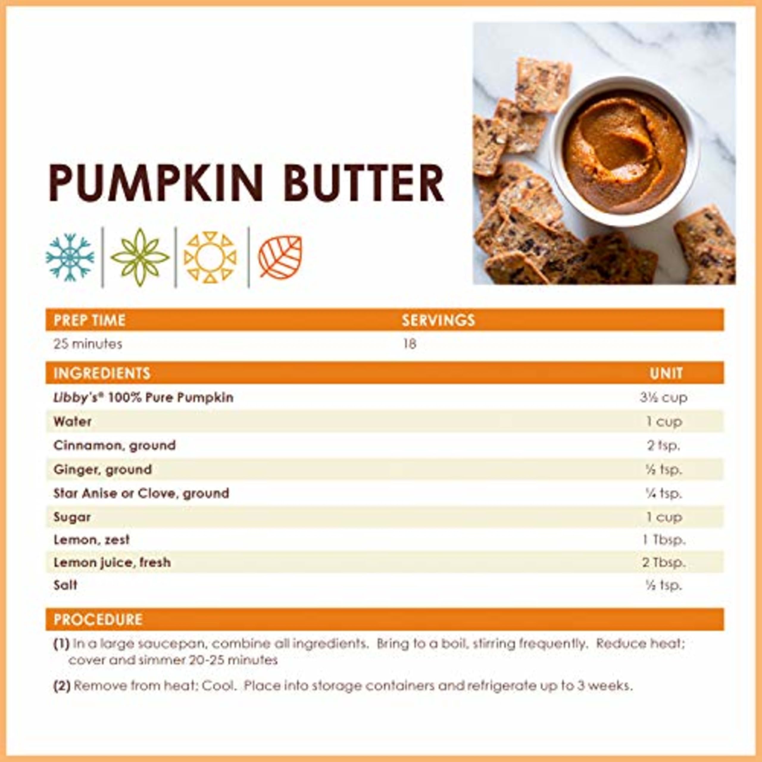 Libby’s pumpkin can being opened, ready to start pie filling or batter.