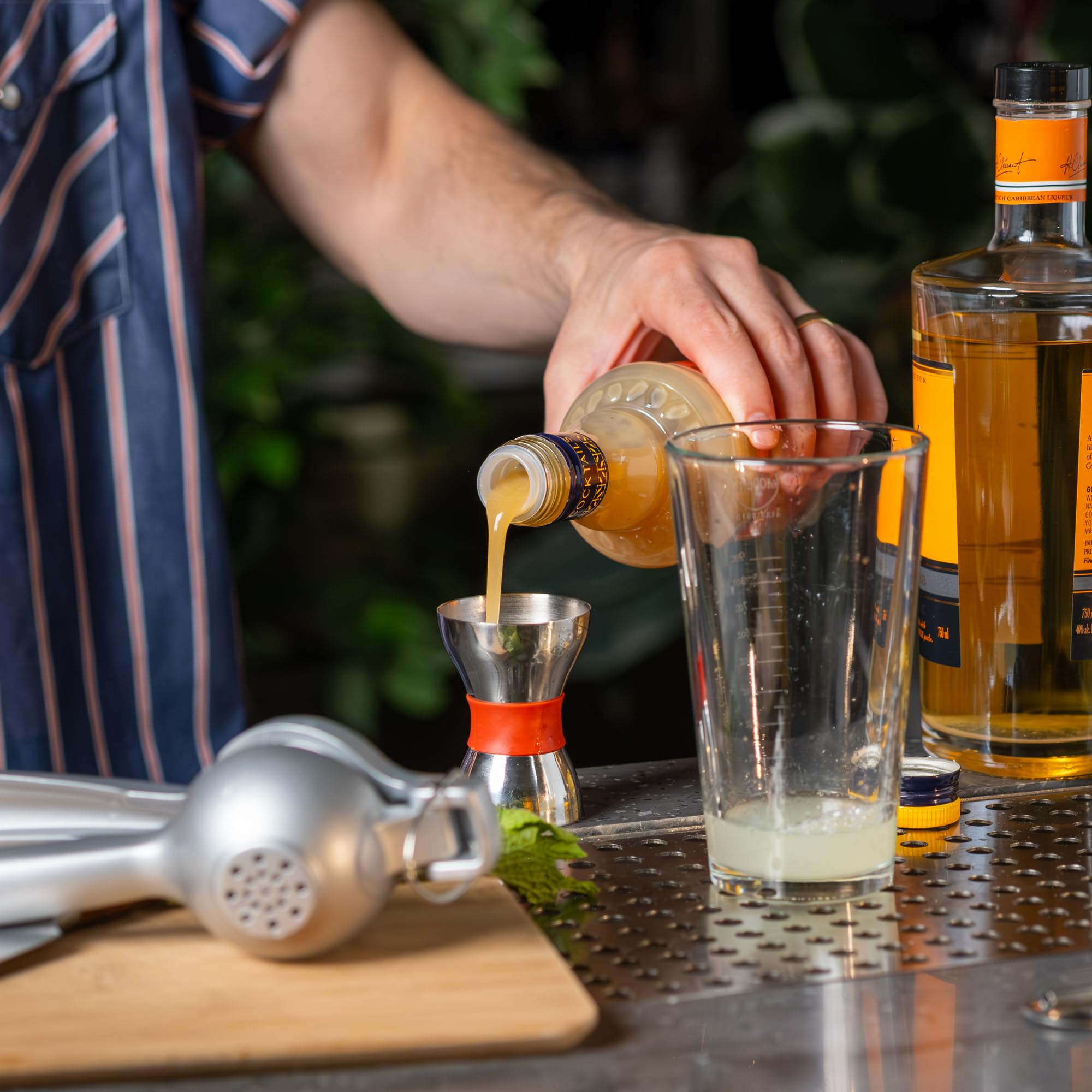 Liber & Co. orange blossom water glass highlights aromatic notes elevating drinks.