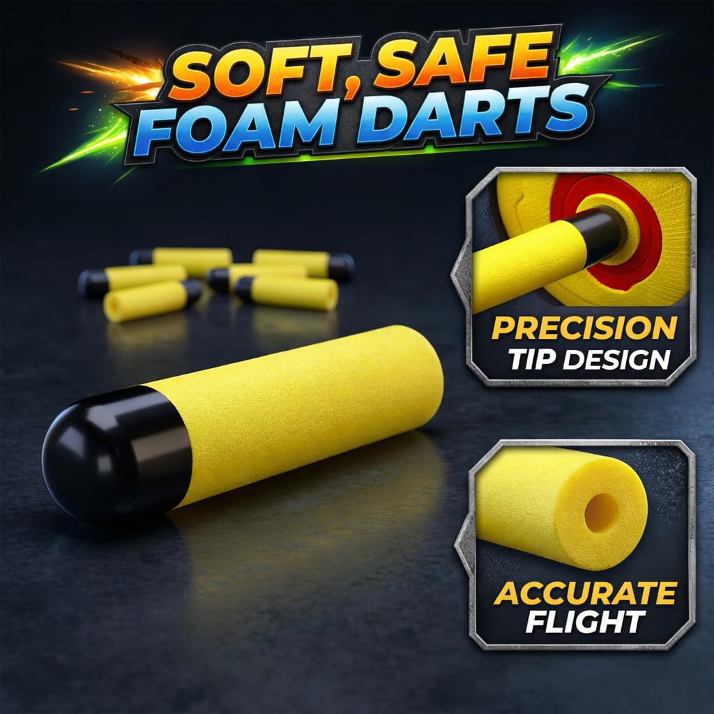 Liberty Imports Nerf-compatible mini blasters enable shared play indoors and outdoors.