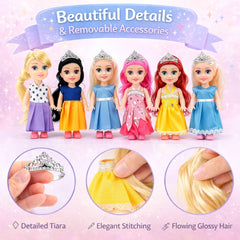 Liberty Imports Little Royal Princess doll 4-5 inch size for small-handed Kids