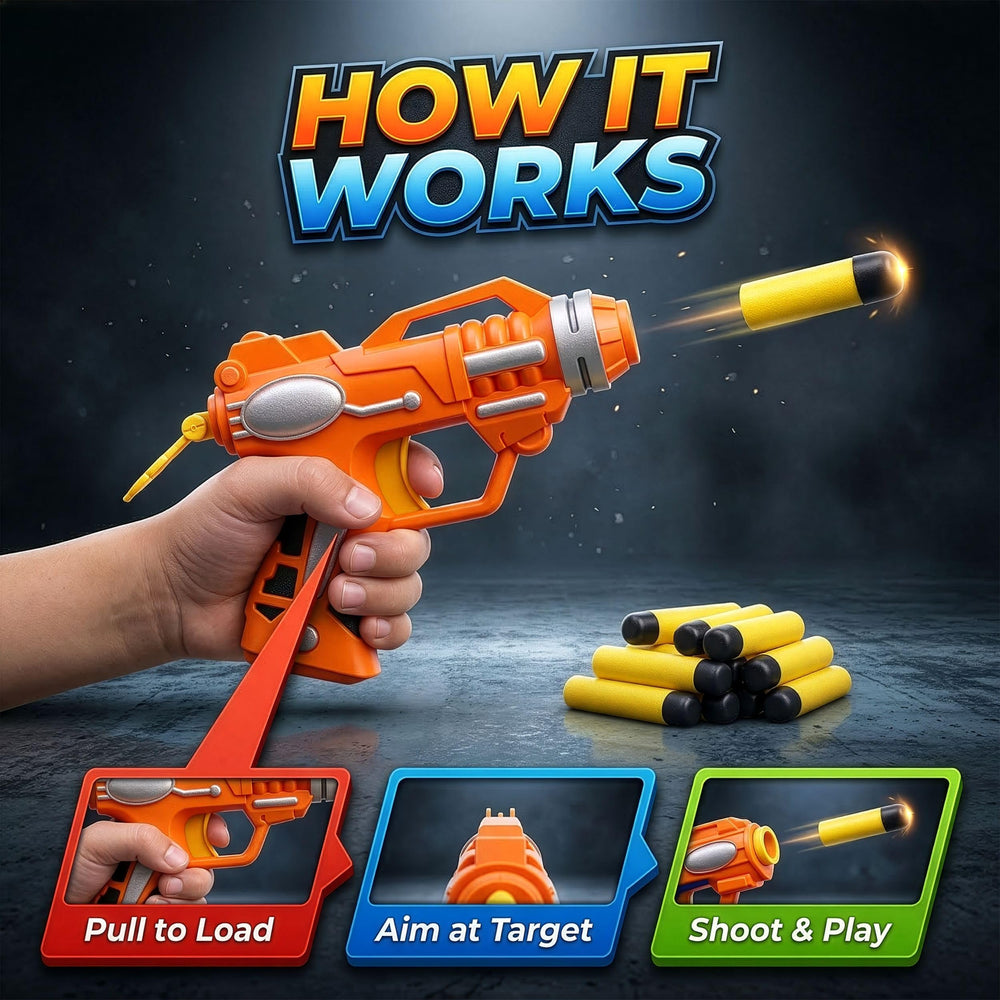 Liberty Imports pull-back action requires no batteries for hassle-free action.