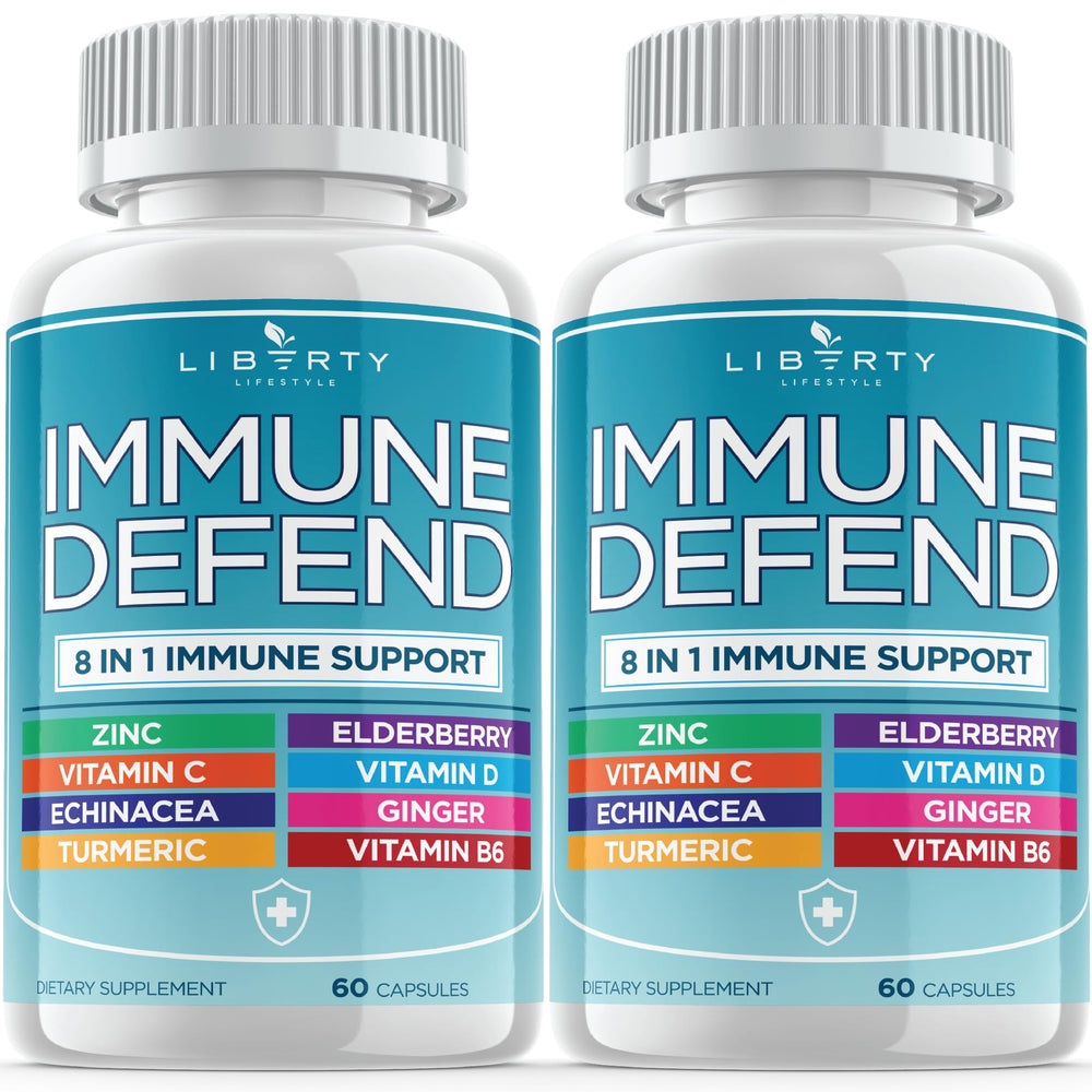 Liberty Lifestyle immune defense bottle cap shows freshness seal for daily use
