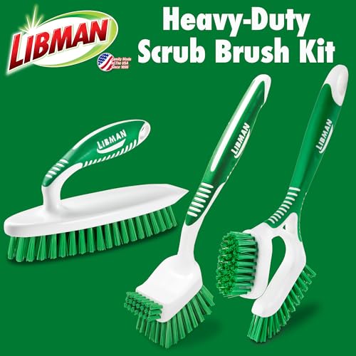 LIBMAN COMMERCIAL Big Job Kitchen Brush handles heavy grease with ease