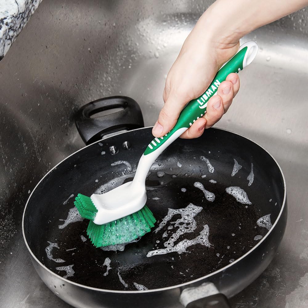LIBMAN COMMERCIAL Tile Grout Brush close-up shows dense bristles