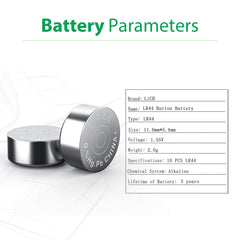 LiCB AG13 batteries 10-pack for calculators and toys.