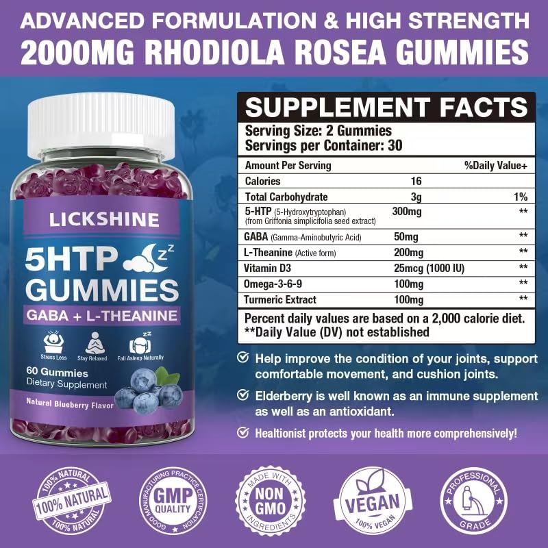 Lickshine blueberry flavor sleep gummies pack shown for tasty sleep support.