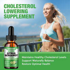 Lickshine citrus bergamot liquid drops label close-up emphasizes natural ingredients.