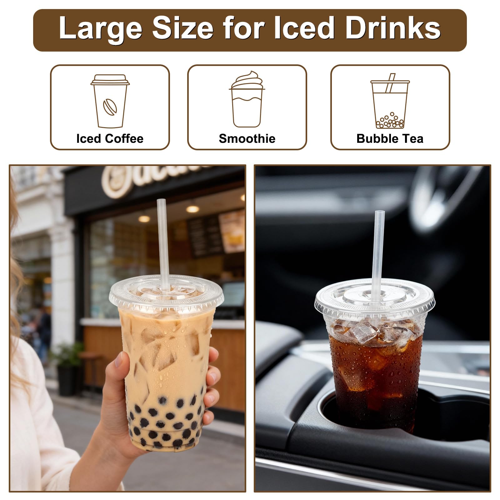 Lideropa crystal-clear PET cups offer durability for busy service