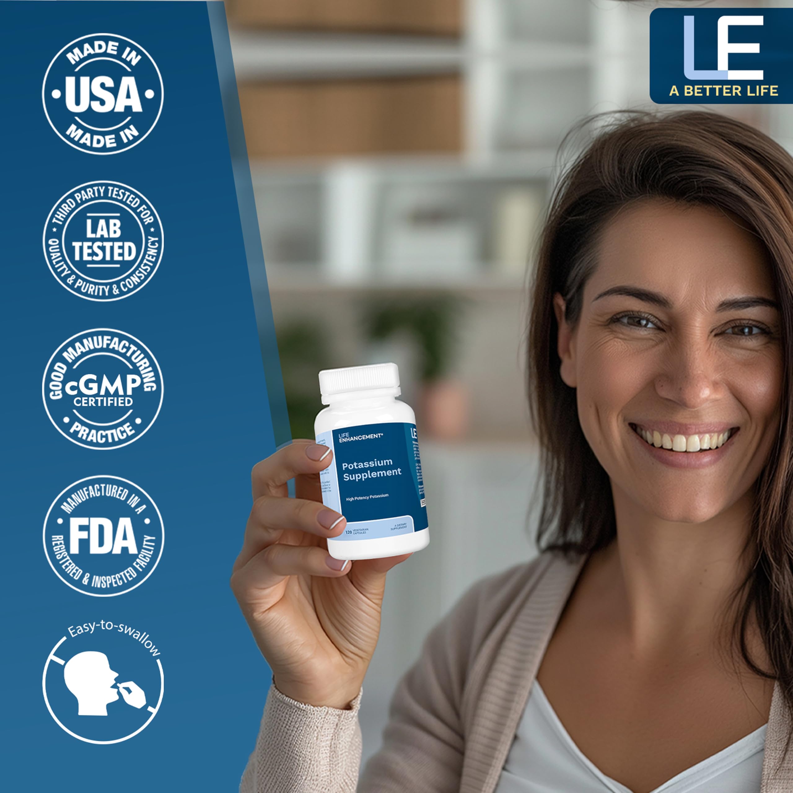 Life Enhancement packaging detail showing label clarity and minimal additives