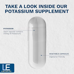 Life Enhancement Potassium veggie capsules are easy to swallow during a busy day.