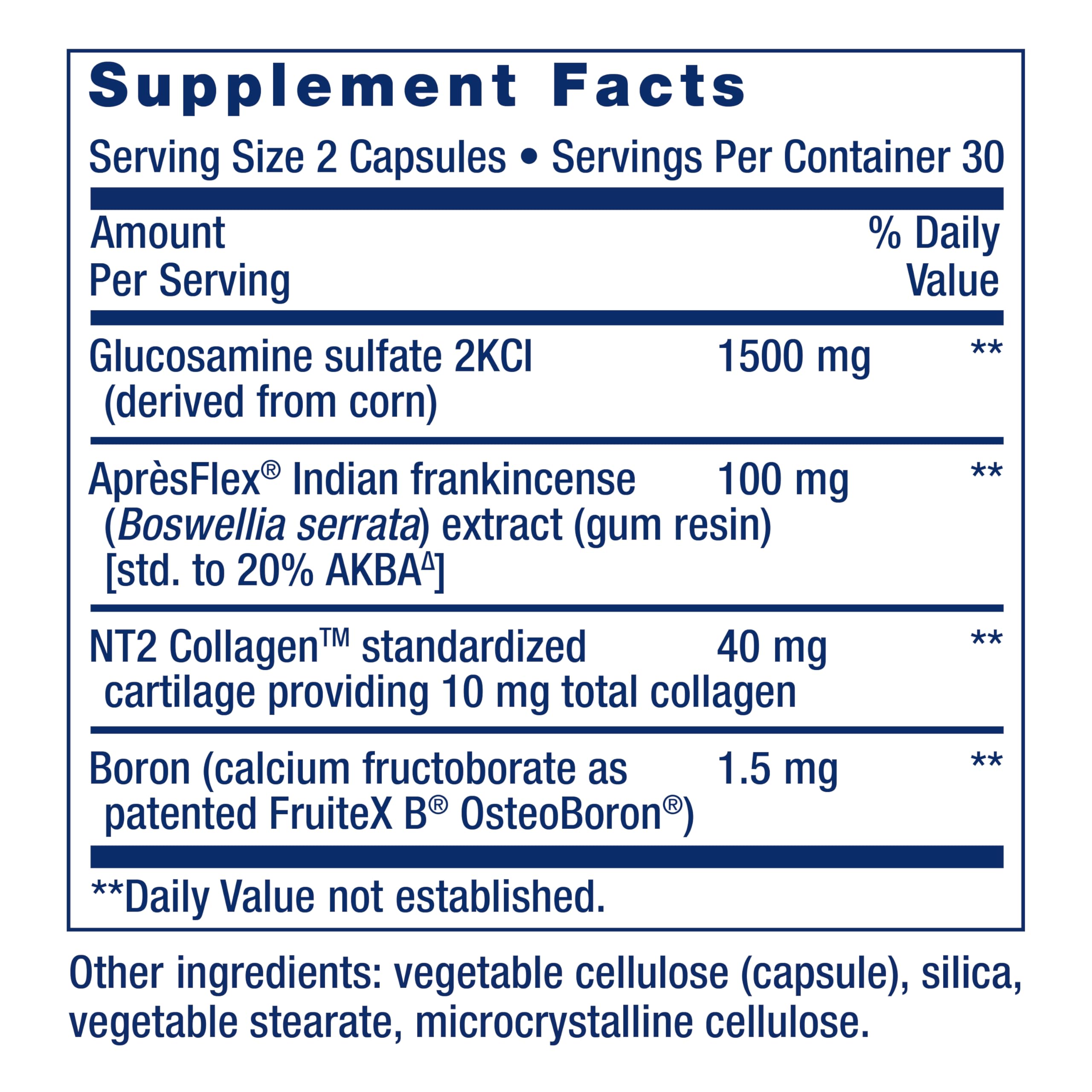 Close-up of Life Extension ArthroMax Advanced NT2 capsules for joint comfort