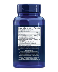 Life Extension Ashwagandha Plus capsules closeup highlights wellness support.