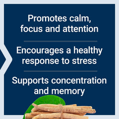 Life Extension Ashwagandha Plus spearmint extract closeup suggests focus aid.