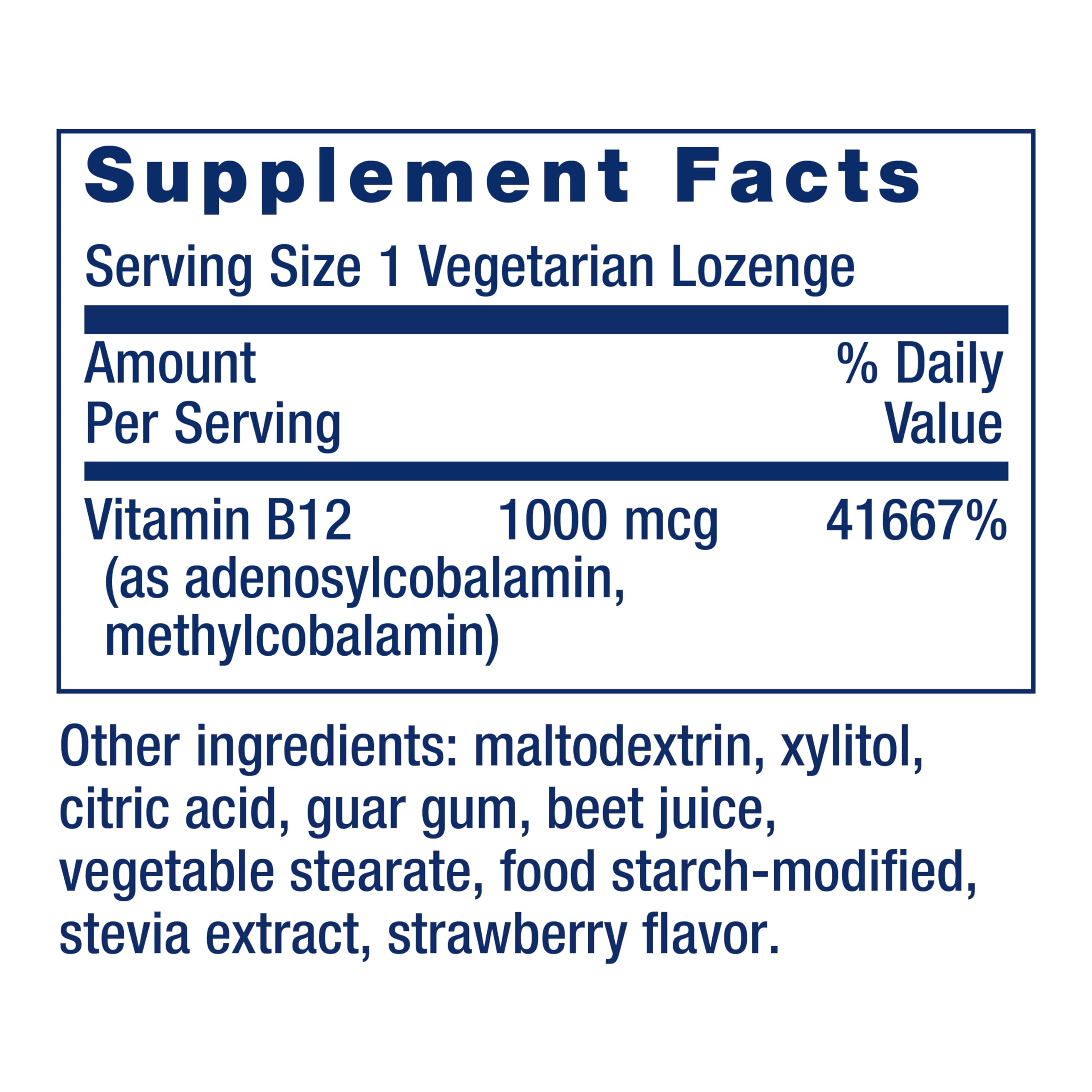 Life Extension B12 Elite dosage label highlights 500 mcg per form.