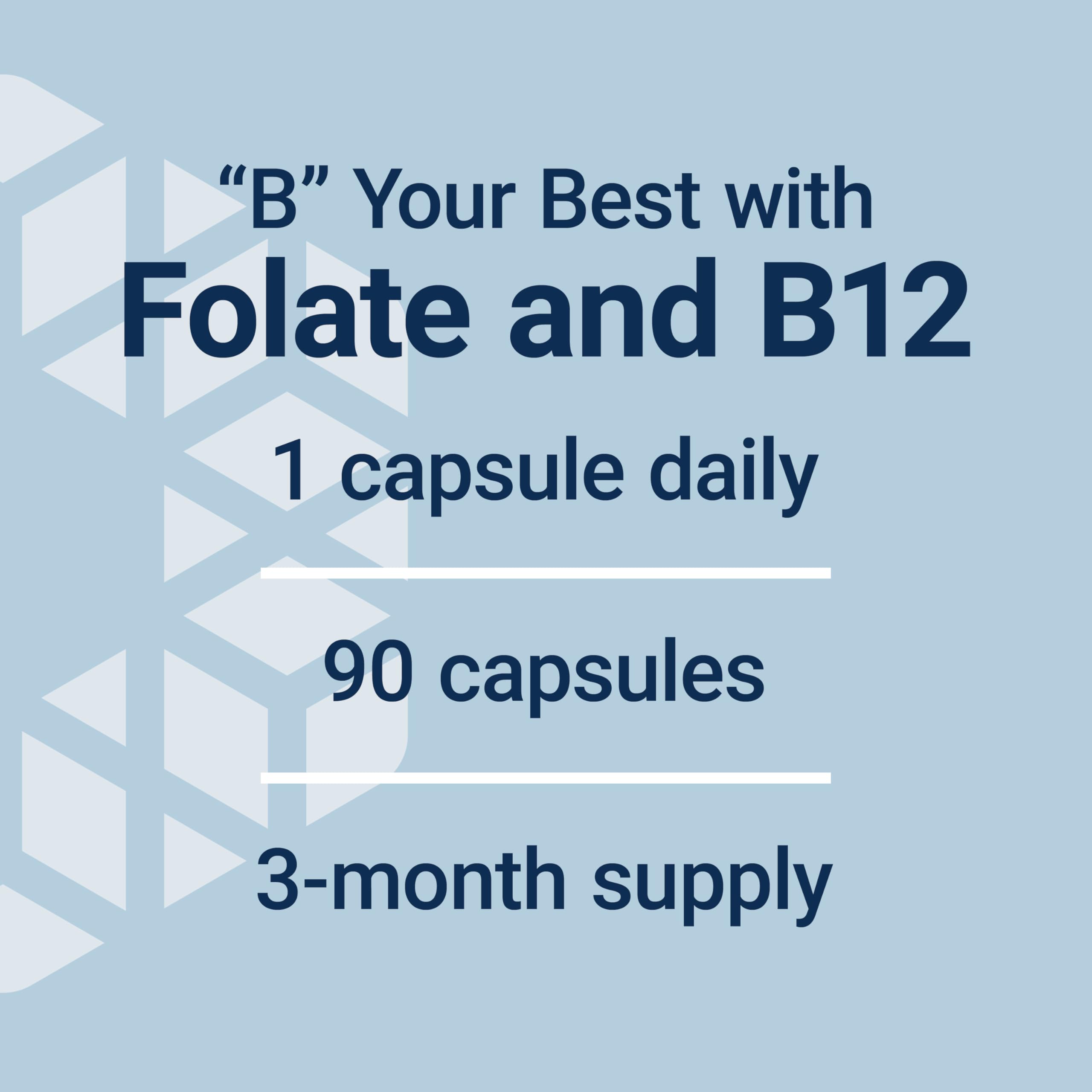 Life Extension BioActive Folate B12 gluten-free claim on packaging.