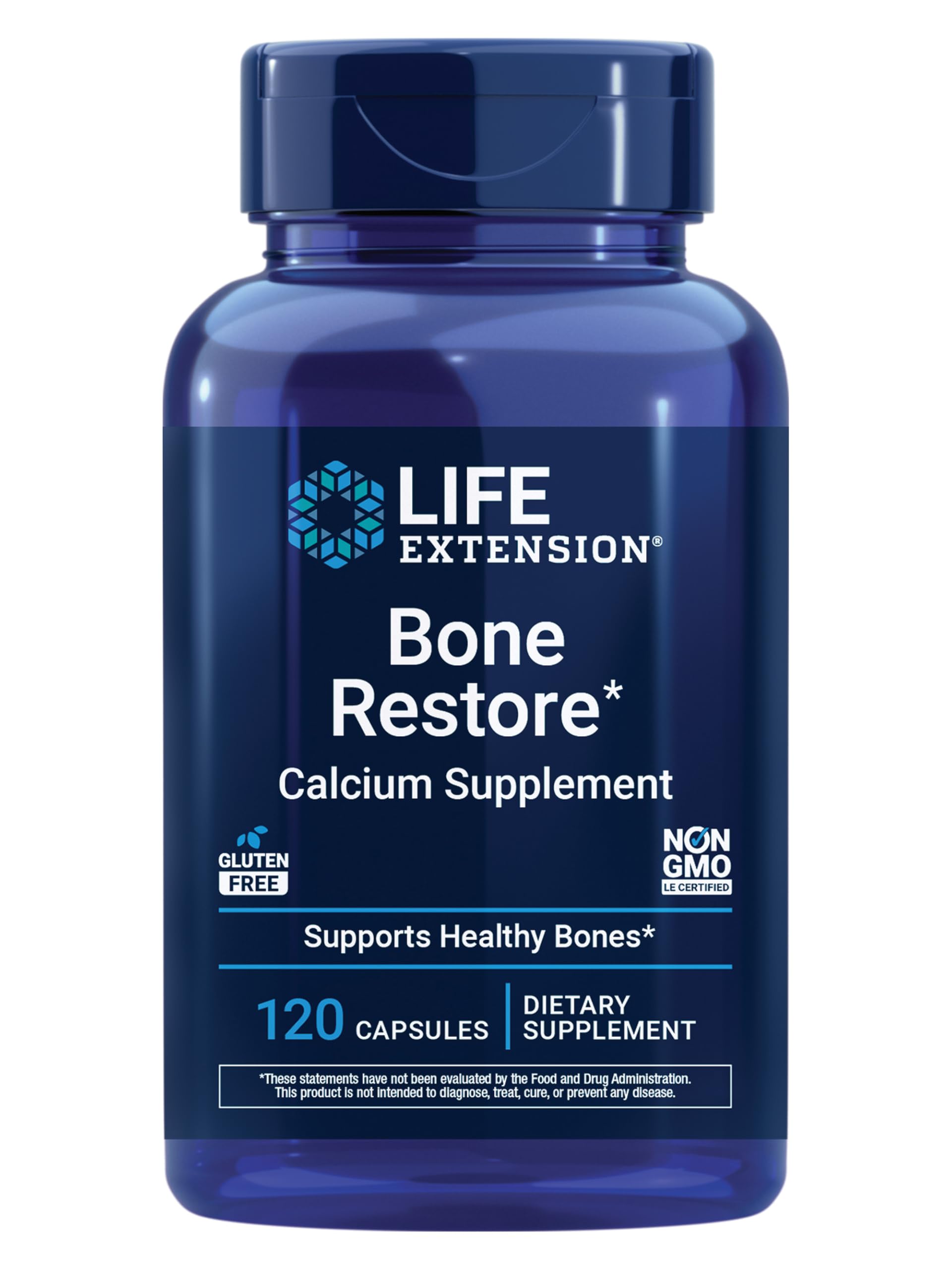 Life Extension Bone Restore bottle and capsules for bone support.